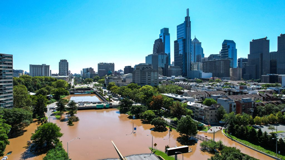 Flooded Vine Street Expressway