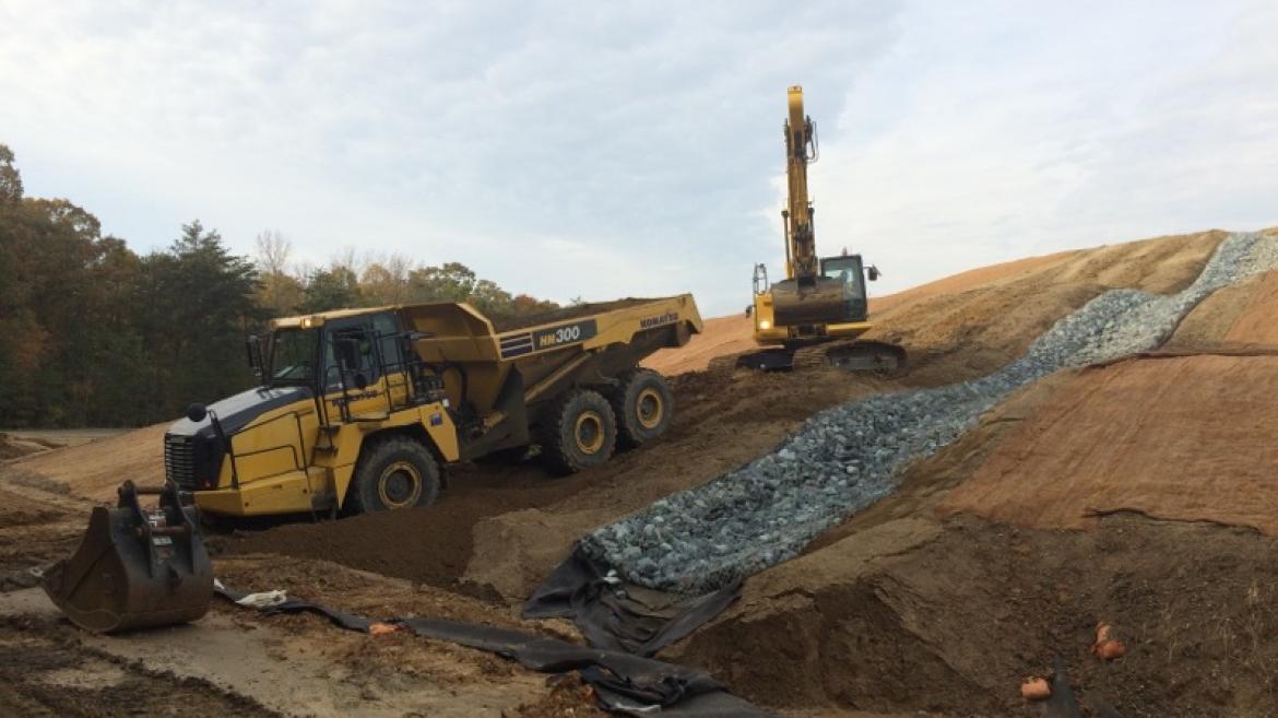 Brandywine Site Drainage Swail Construction