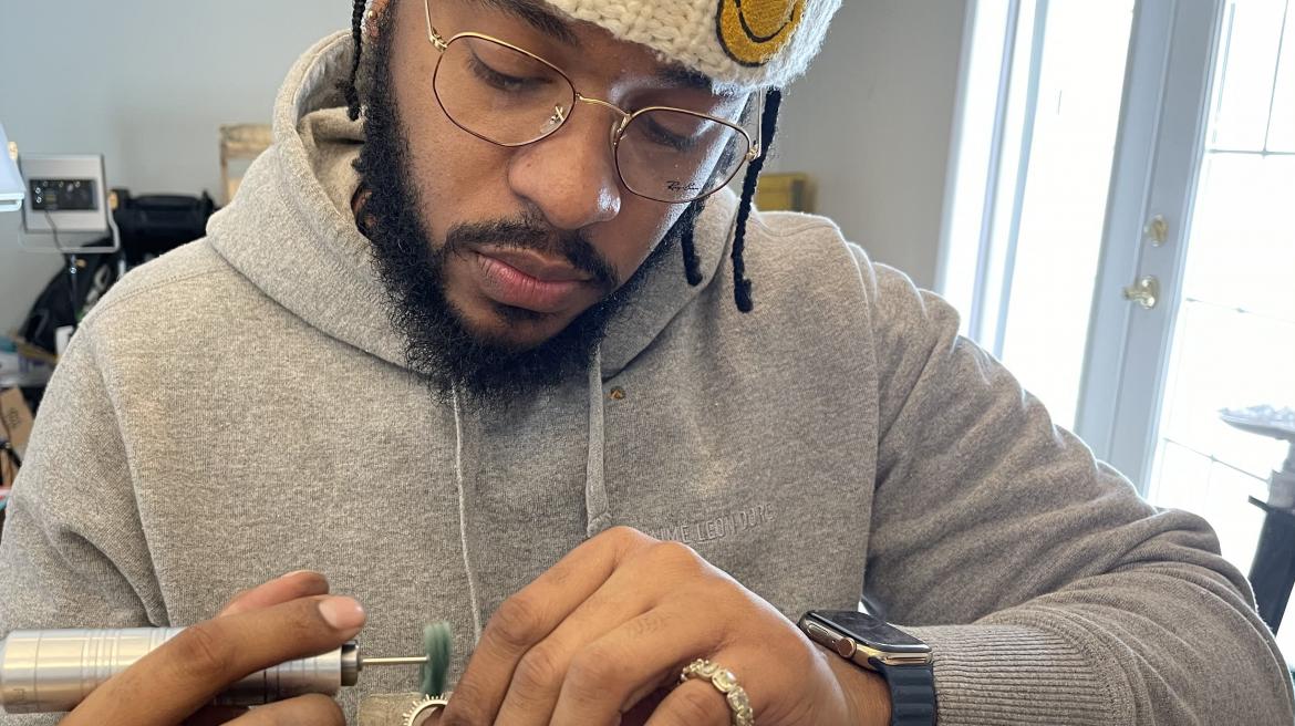 Alpha 3's Wayne Mosley Alpha 3's Associate Partner Wayne Mosely making jewelry